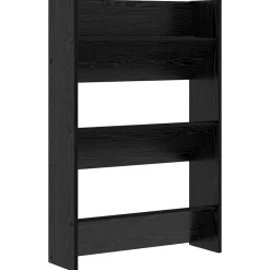 vidaXL Armario Zapatero con estante 60 x 18 x 90 cm Roble negro Clearance