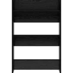 vidaXL Armario Zapatero con estante 60 x 18 x 90 cm Roble negro Clearance