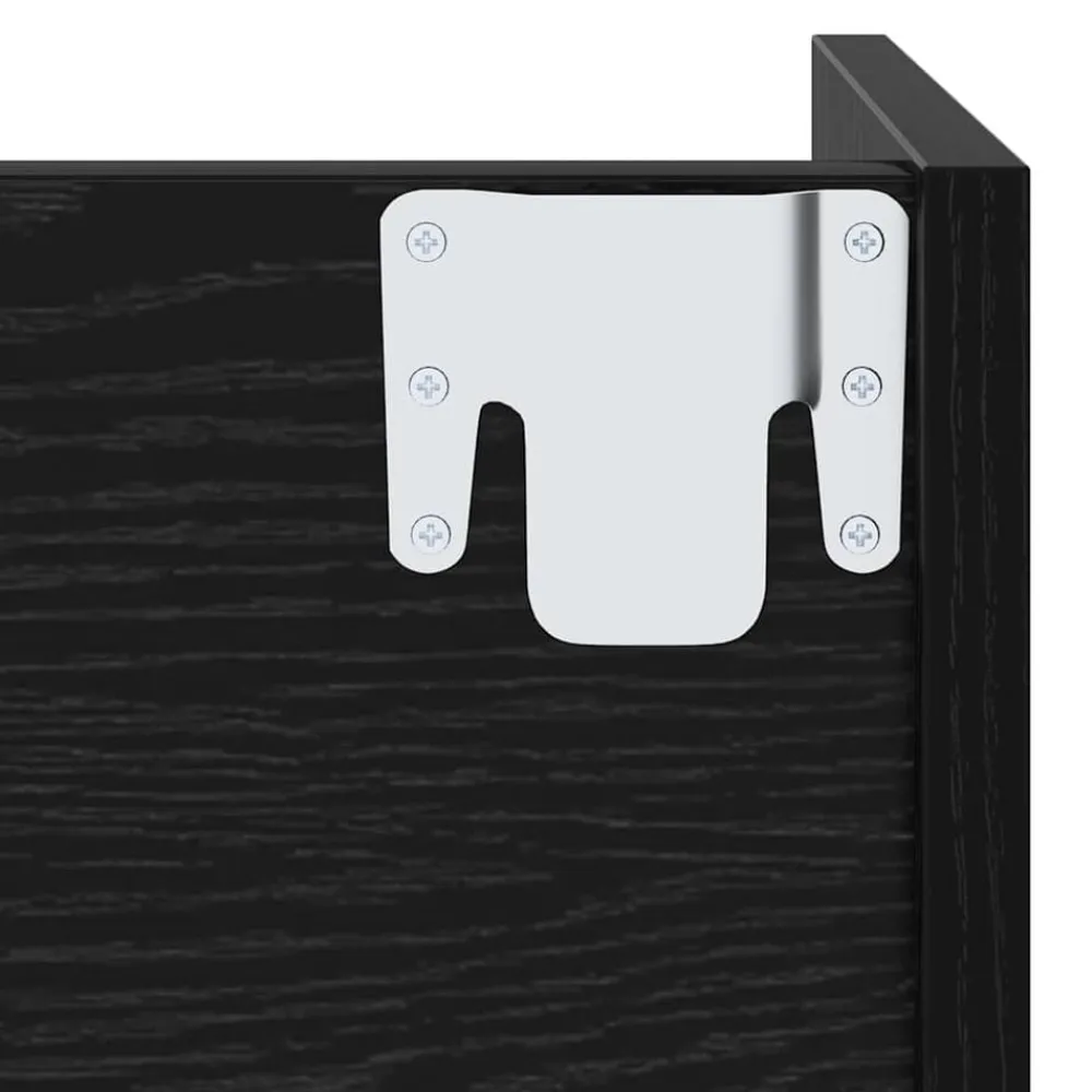 vidaXL Armario Zapatero con estante 60 x 18 x 90 cm Roble negro Clearance