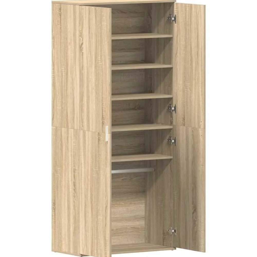 vidaXL Armario Zapatero con estante 80 x 39 x 178 cm Roble Sonoma Clearance