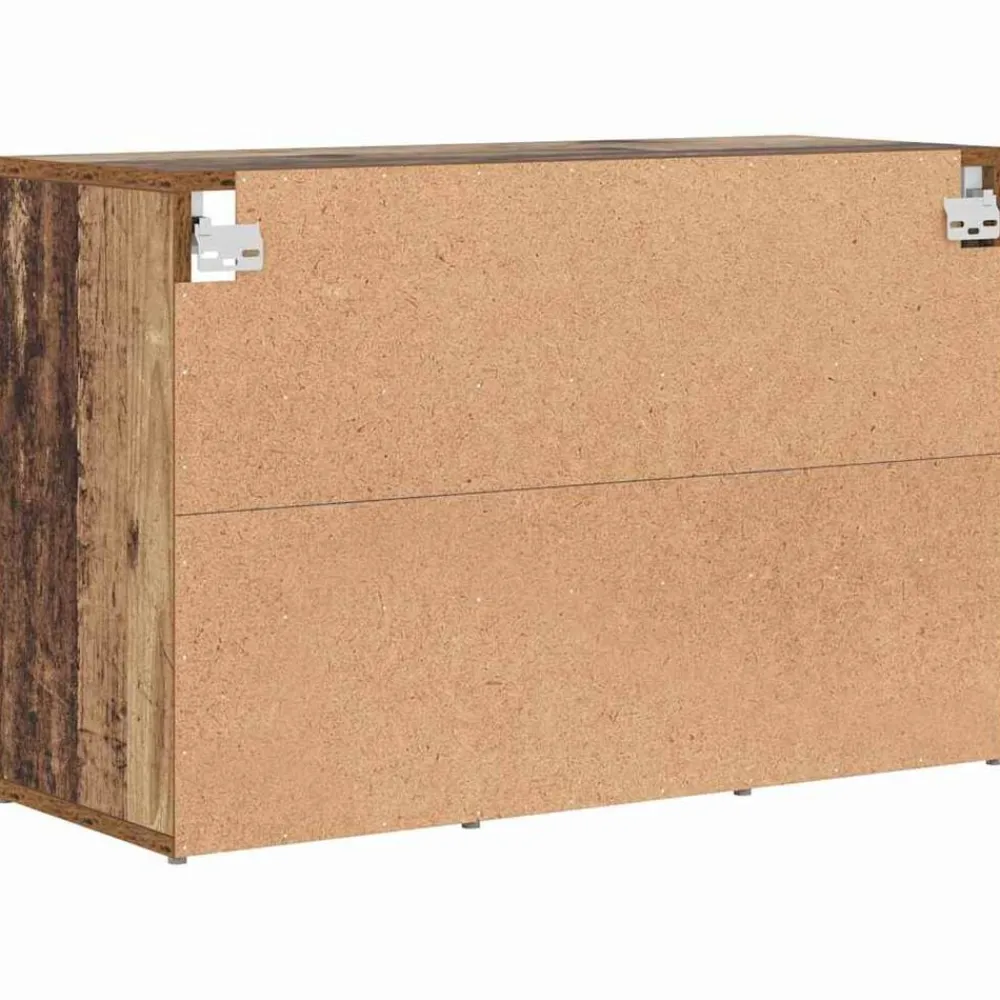 vidaXL Armario Zapatero con estante Madera vieja 77,5 x 30 x 51 cm Madera envejecida Outlet
