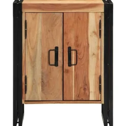 vidaXL Armario Zapatero Marrón 56 x 35 x 70 cm Madera maciza de Acacia Discount