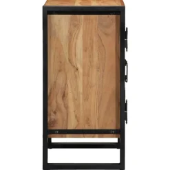 vidaXL Armario Zapatero Marrón 56 x 35 x 70 cm Madera maciza de Acacia Discount