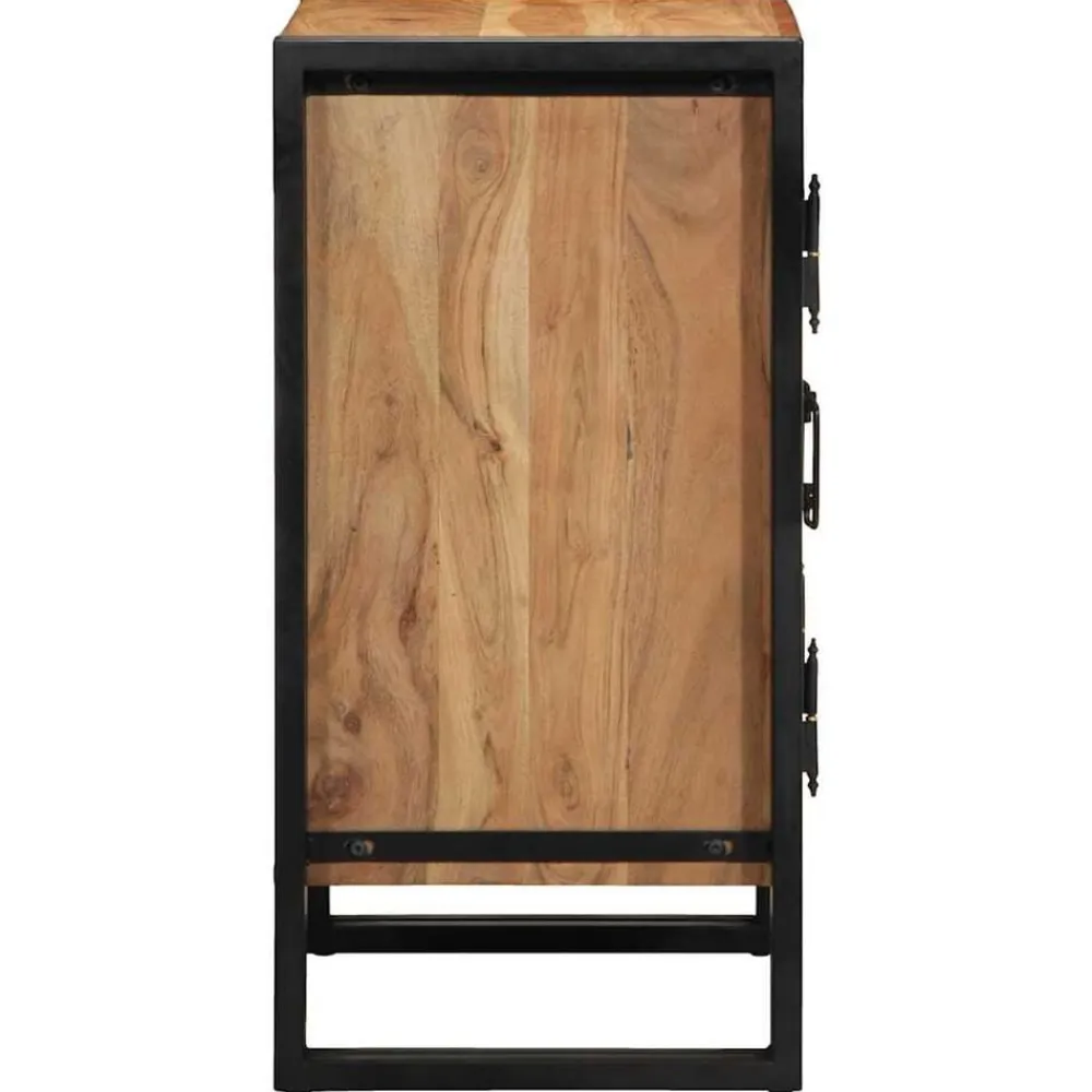 vidaXL Armario Zapatero Marrón 56 x 35 x 70 cm Madera maciza de Acacia Discount