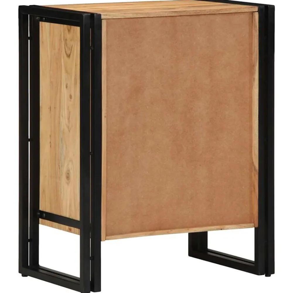 vidaXL Armario Zapatero Marrón 56 x 35 x 70 cm Madera maciza de Acacia Discount