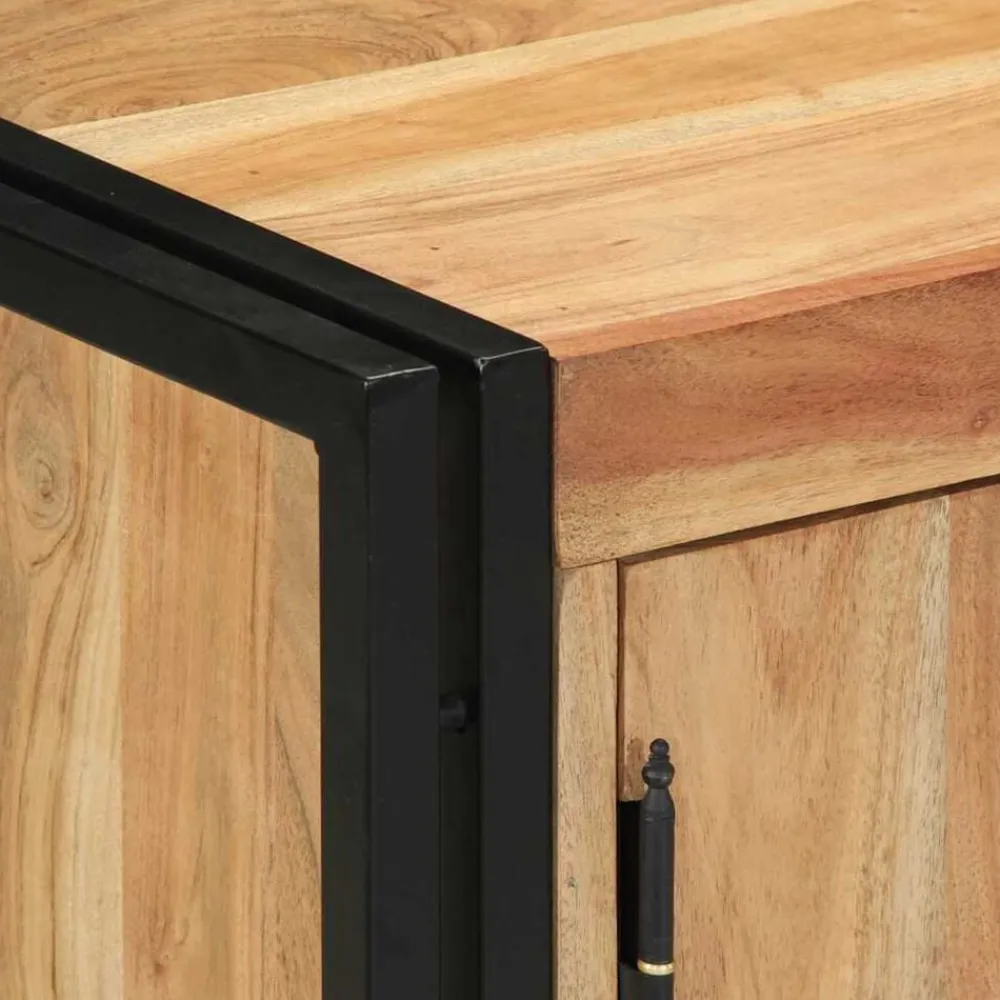 vidaXL Armario Zapatero Marrón 56 x 35 x 70 cm Madera maciza de Acacia Discount