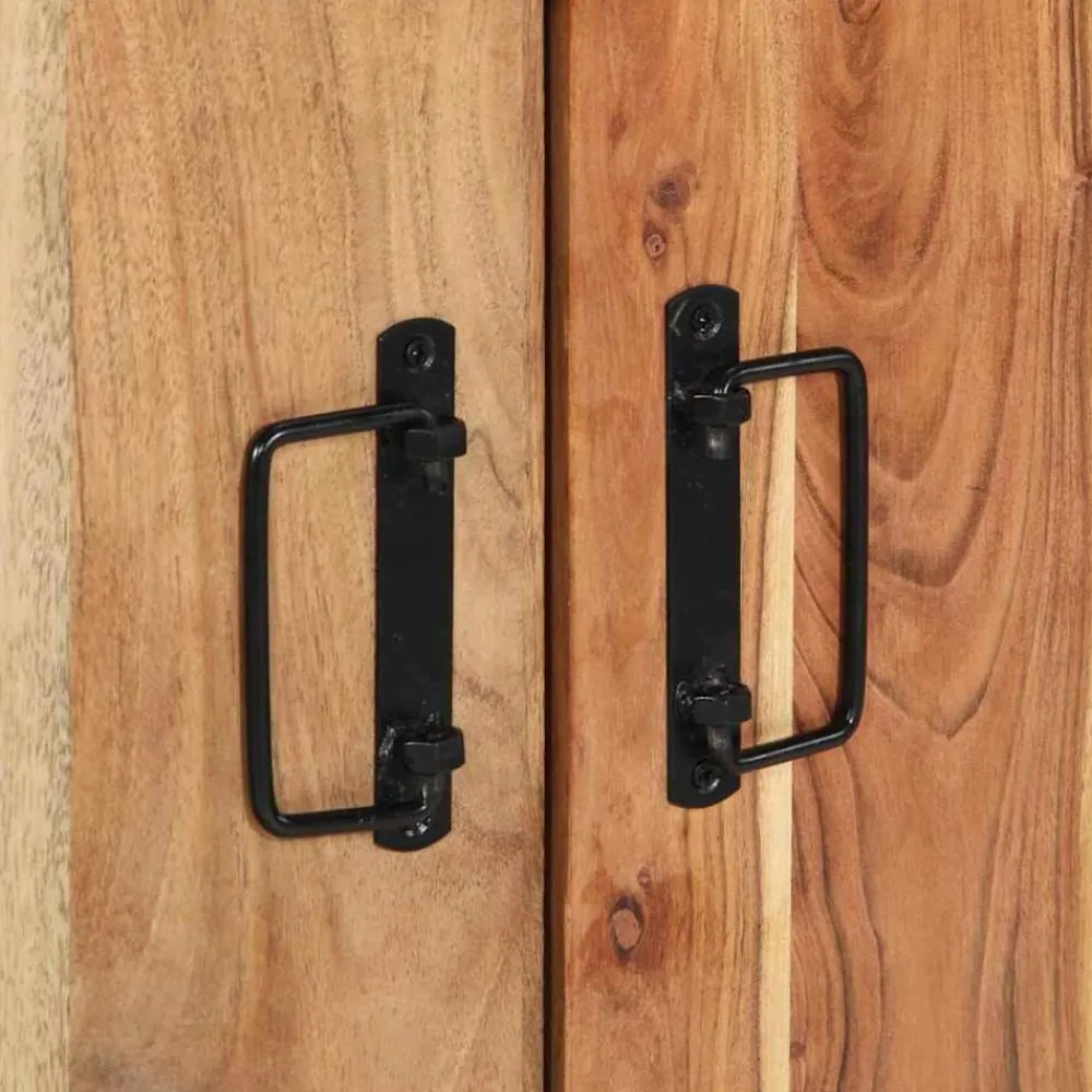 vidaXL Armario Zapatero Marrón 56 x 35 x 70 cm Madera maciza de Acacia Discount