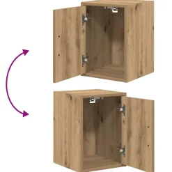 vidaXL Almacenamiento Industrial-Armarios 2 uds para garaje madera ingeniería artesanal roble
