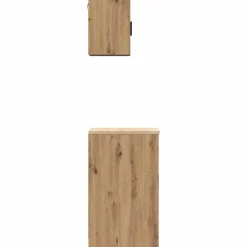 vidaXL Almacenamiento Industrial-Armarios 2 uds para garaje madera ingeniería artesanal roble