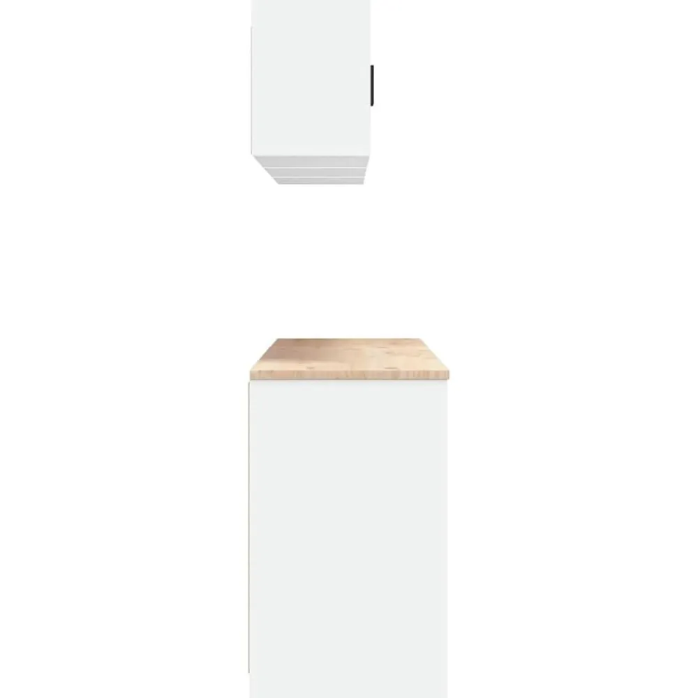 vidaXL Armarios 6 uds para garaje madera de ingeniería Blanco