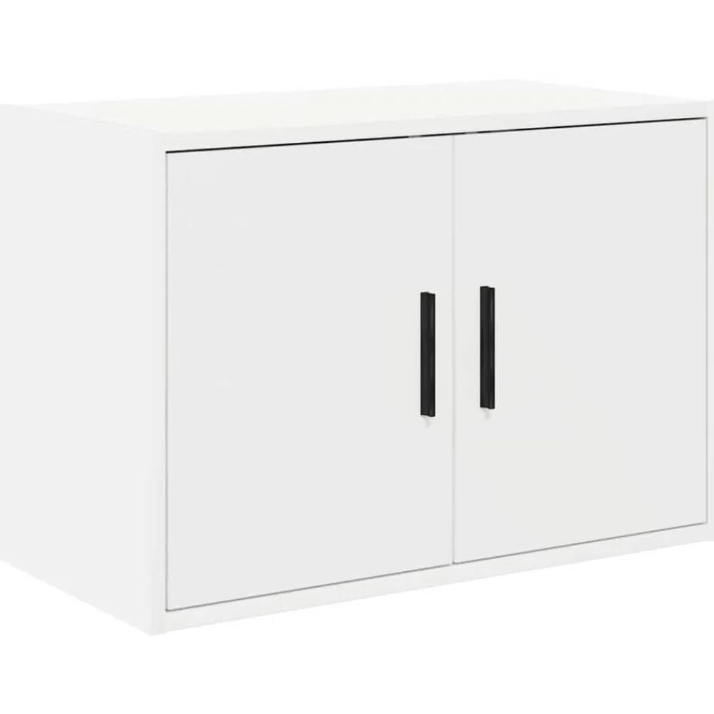 vidaXL Armarios 6 uds para garaje madera de ingeniería Blanco