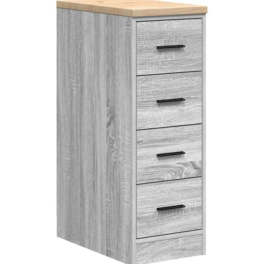 vidaXL Armarios 2 uds para garaje madera ingeniería Gris sonoma Outlet