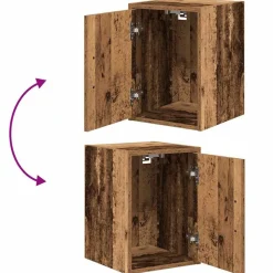vidaXL Armarios 2 uds para garaje madera ingeniería antigua madera Madera antigua Outlet