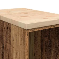 vidaXL Armarios 2 uds para garaje madera ingeniería antigua madera Madera antigua Outlet
