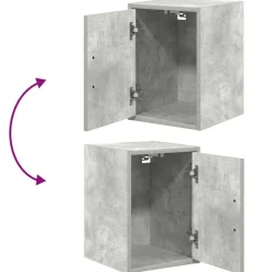 vidaXL Armarios 2 uds para garaje madera de ingeniería ris hormigón Gris hormigón Clearance
