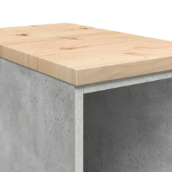 vidaXL Armarios 2 uds para garaje madera de ingeniería ris hormigón Gris hormigón Clearance