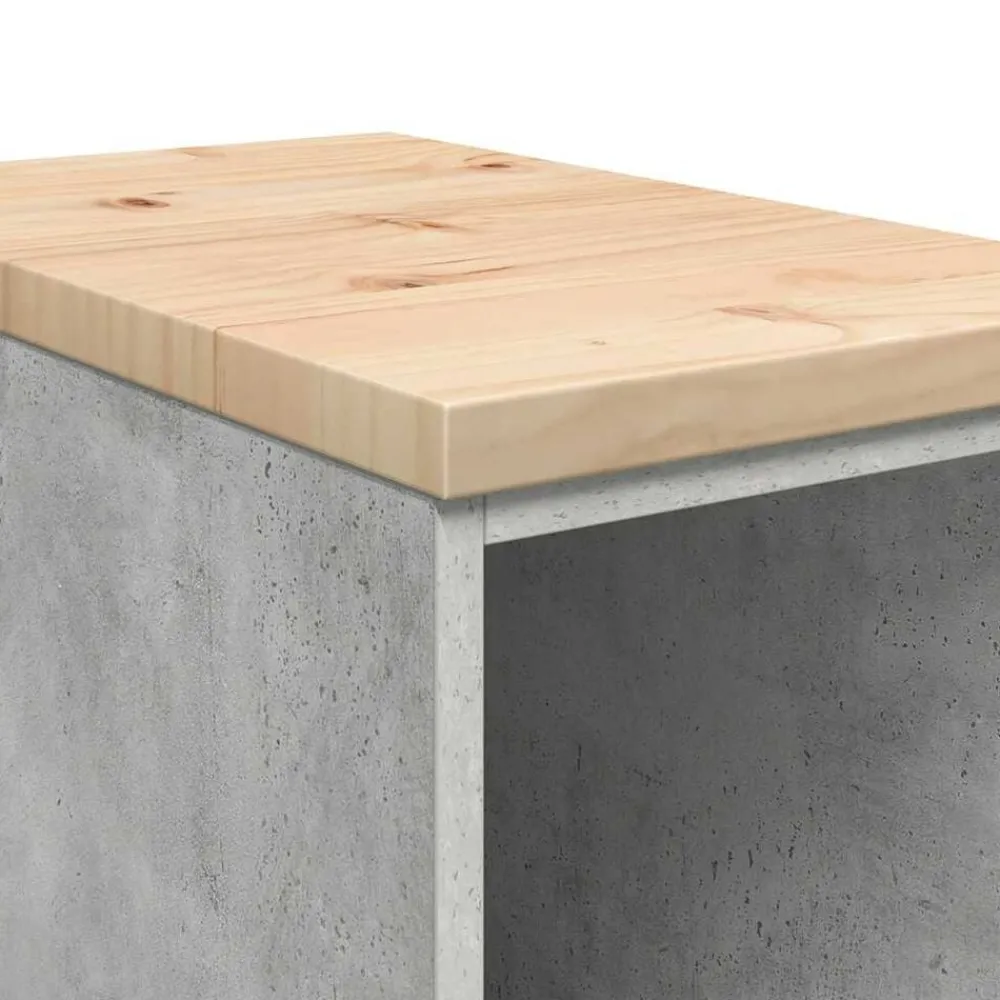 vidaXL Armarios 2 uds para garaje madera de ingeniería ris hormigón Gris hormigón Clearance