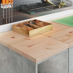 vidaXL Armarios 2 uds para garaje madera de ingeniería ris hormigón Gris hormigón Clearance