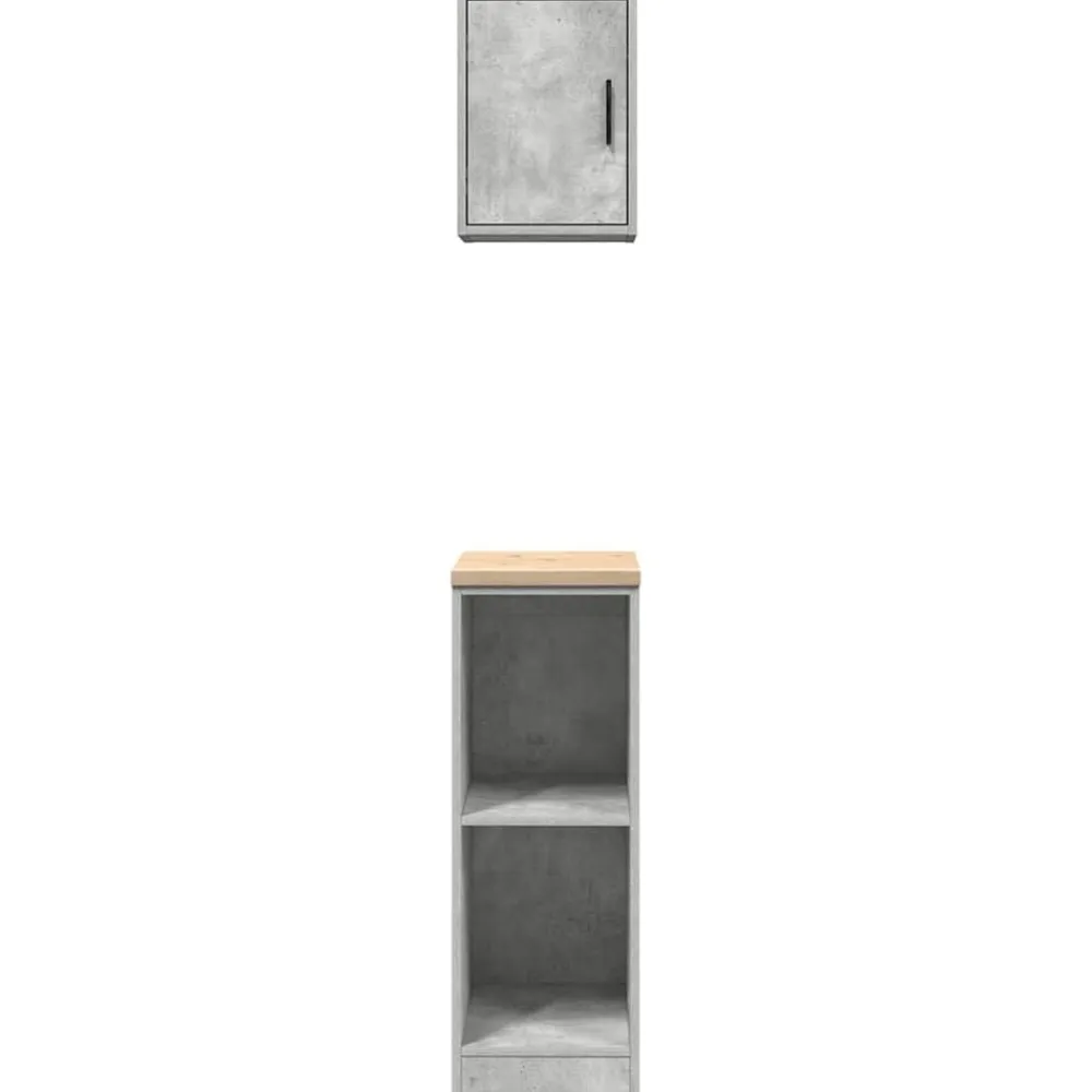 vidaXL Armarios 2 uds para garaje madera de ingeniería ris hormigón Gris hormigón Clearance