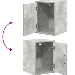 vidaXL Armarios 2 uds para garaje madera de ingeniería ris hormigón Gris hormigón Hot