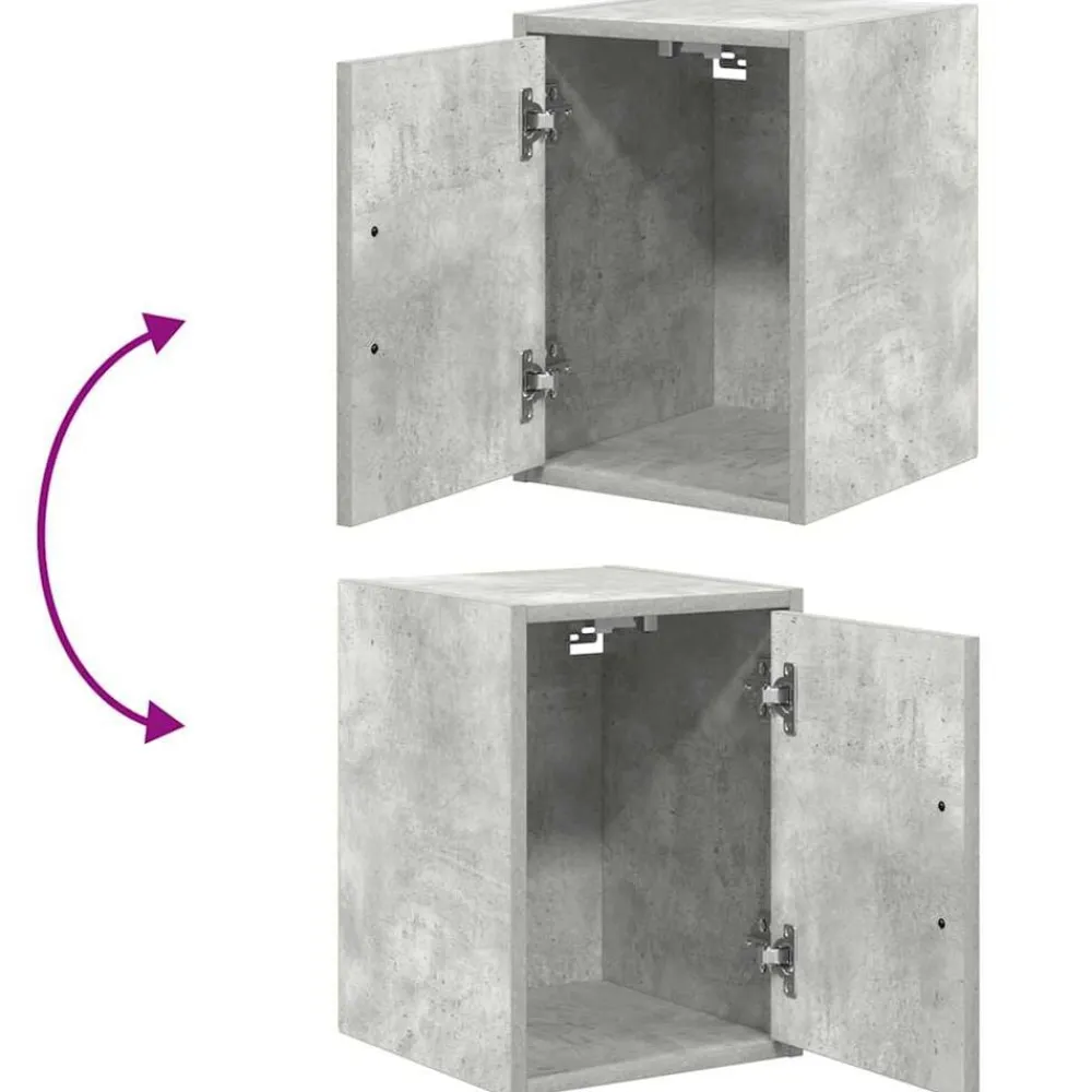 vidaXL Armarios 2 uds para garaje madera de ingeniería ris hormigón Gris hormigón Hot