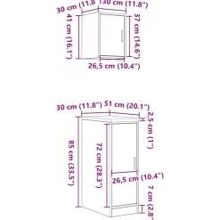vidaXL Armarios 2 uds para garaje madera de ingeniería ris hormigón Gris hormigón Hot