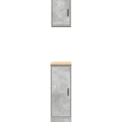 vidaXL Armarios 2 uds para garaje madera de ingeniería ris hormigón Gris hormigón Hot