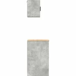 vidaXL Armarios 2 uds para garaje madera de ingeniería ris hormigón Gris hormigón Hot