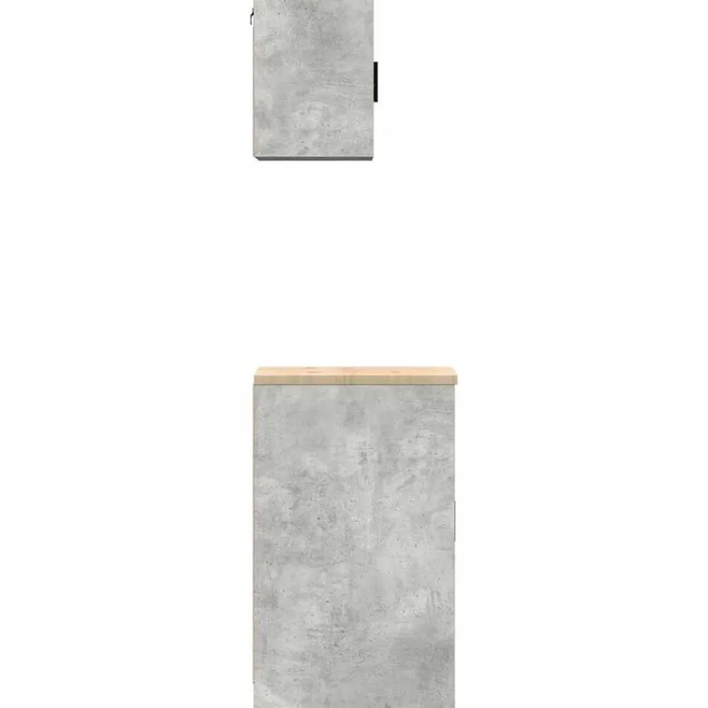 vidaXL Armarios 2 uds para garaje madera de ingeniería ris hormigón Gris hormigón Hot