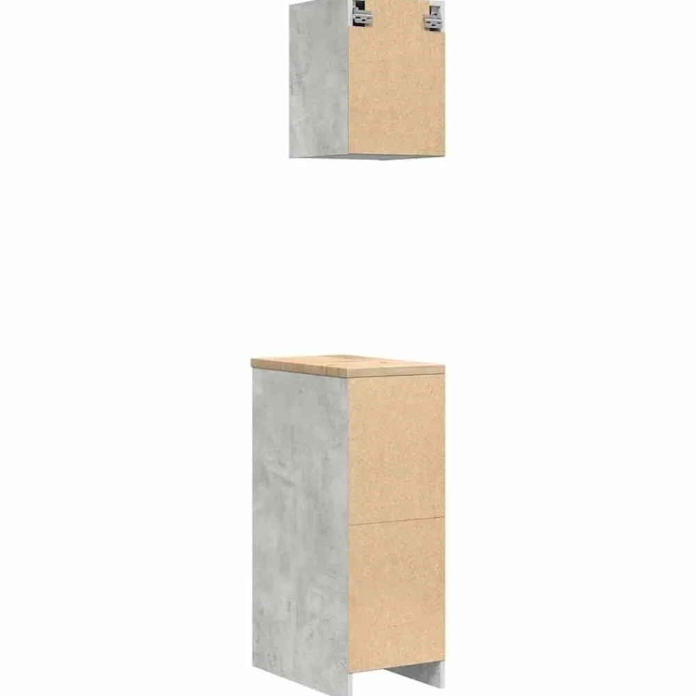 vidaXL Armarios 2 uds para garaje madera de ingeniería ris hormigón Gris hormigón Hot
