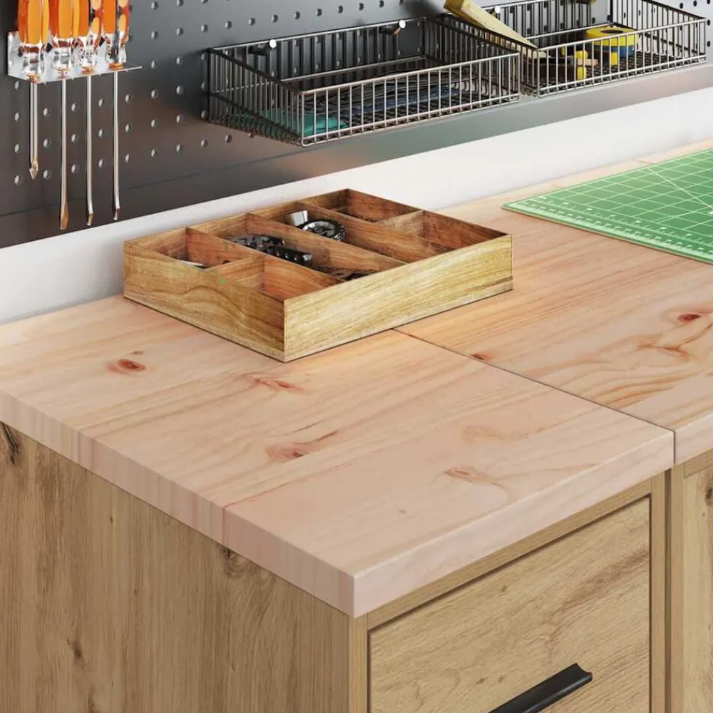 vidaXL Almacenamiento Industrial-Armarios 2 uds para garaje madera ingeniería artesanal roble