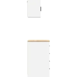 vidaXL Almacenamiento Industrial-Armarios 2 uds para garaje madera de ingeniería