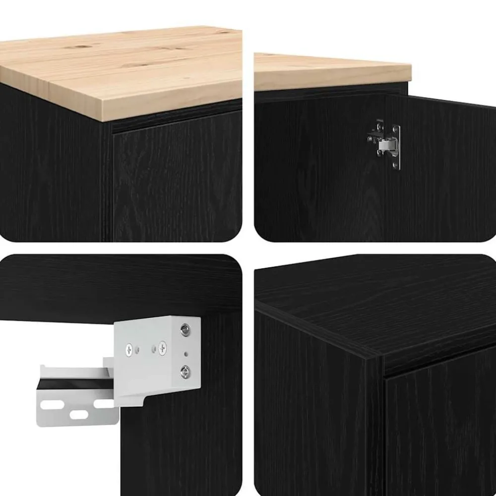 vidaXL Almacenamiento Industrial-Armarios 6 uds para garaje madera de ingeniería