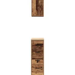 vidaXL Almacenamiento Industrial-Armarios 2 uds para garaje madera ingeniería antigua madera
