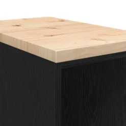 vidaXL Armarios 2 uds para garaje madera de ingeniería Negro Online