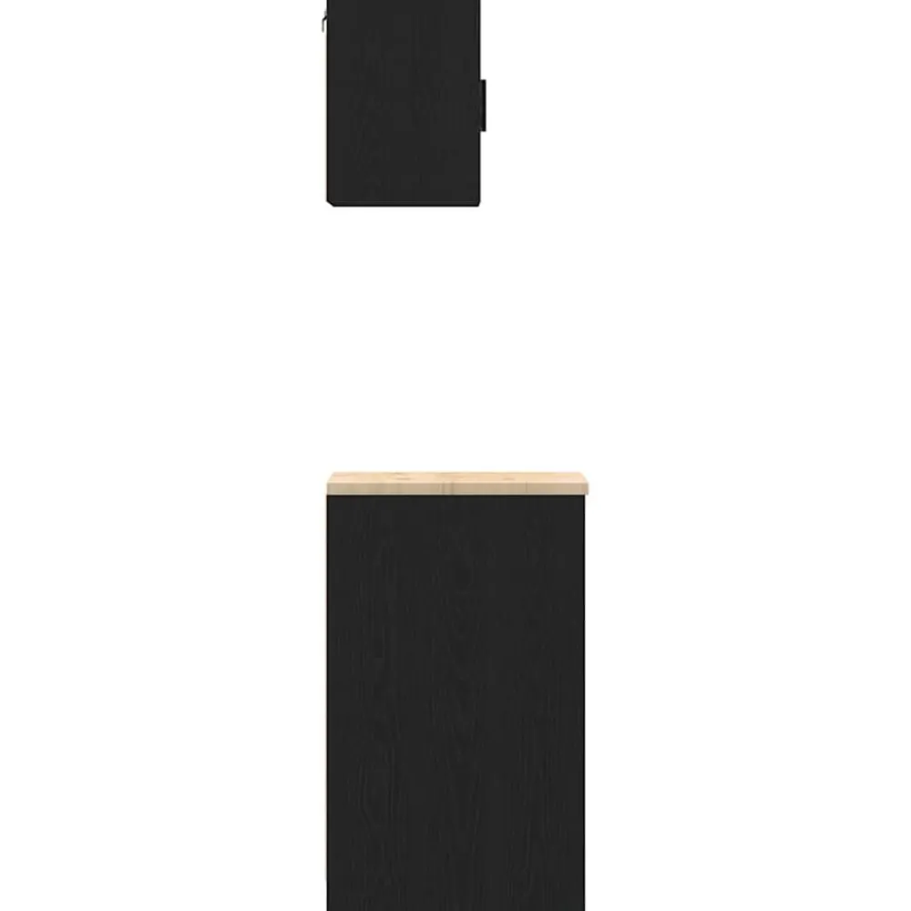 vidaXL Armarios 2 uds para garaje madera de ingeniería Negro Online