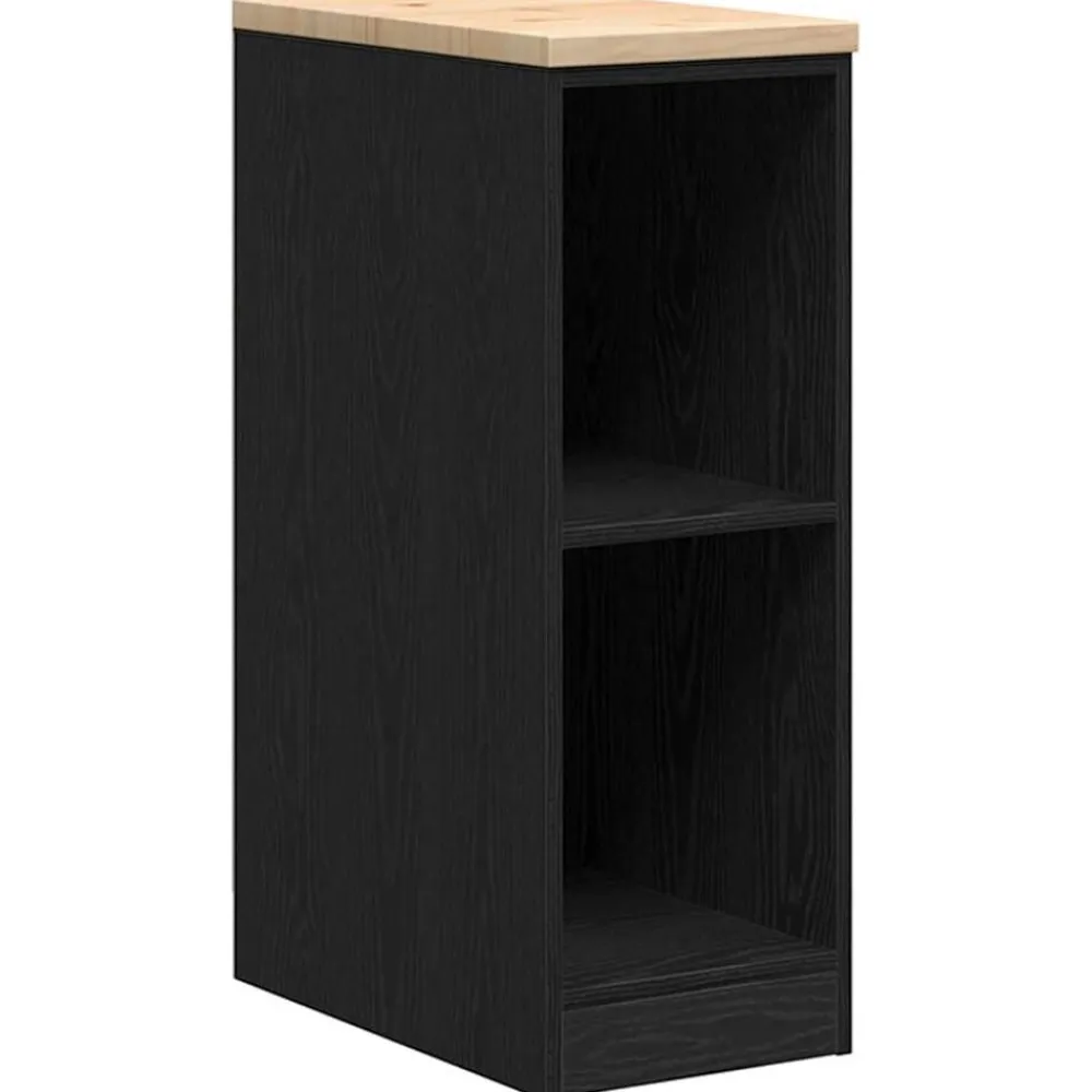 vidaXL Armarios 2 uds para garaje madera de ingeniería Negro Online