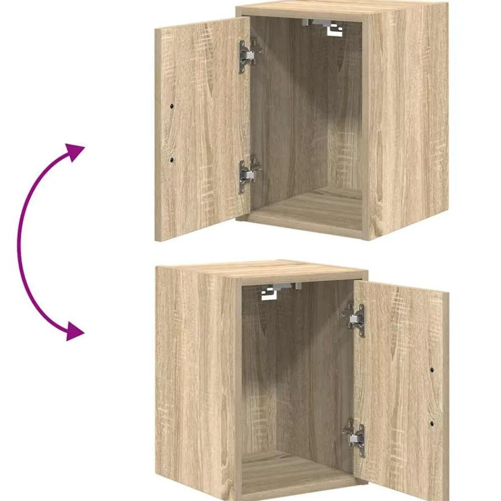 vidaXL Armarios 2 uds para garaje madera de ingeniería Roble Sonoma