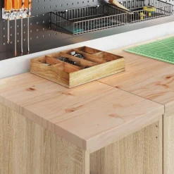 vidaXL Armarios 2 uds para garaje madera de ingeniería Roble Sonoma