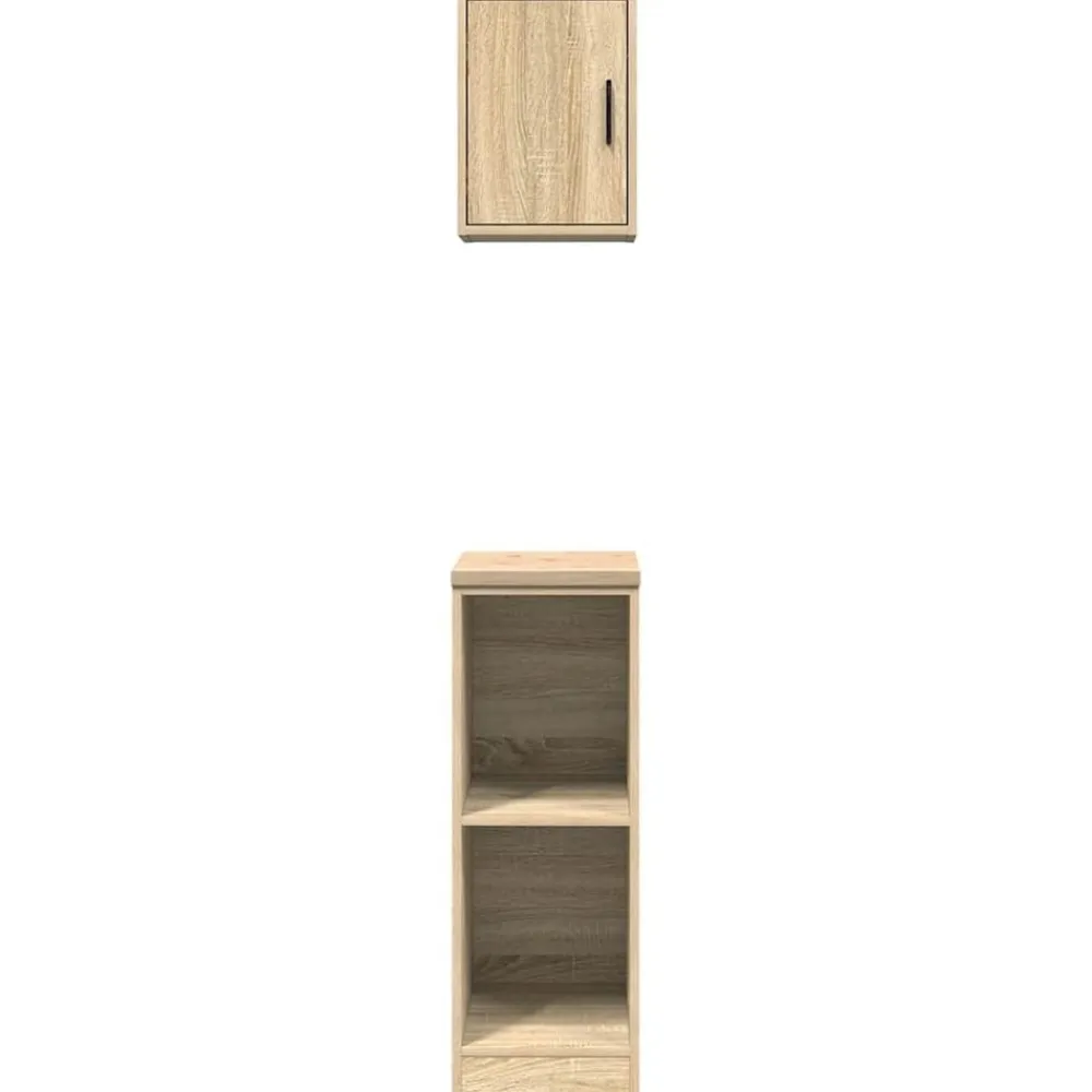 vidaXL Armarios 2 uds para garaje madera de ingeniería Roble Sonoma