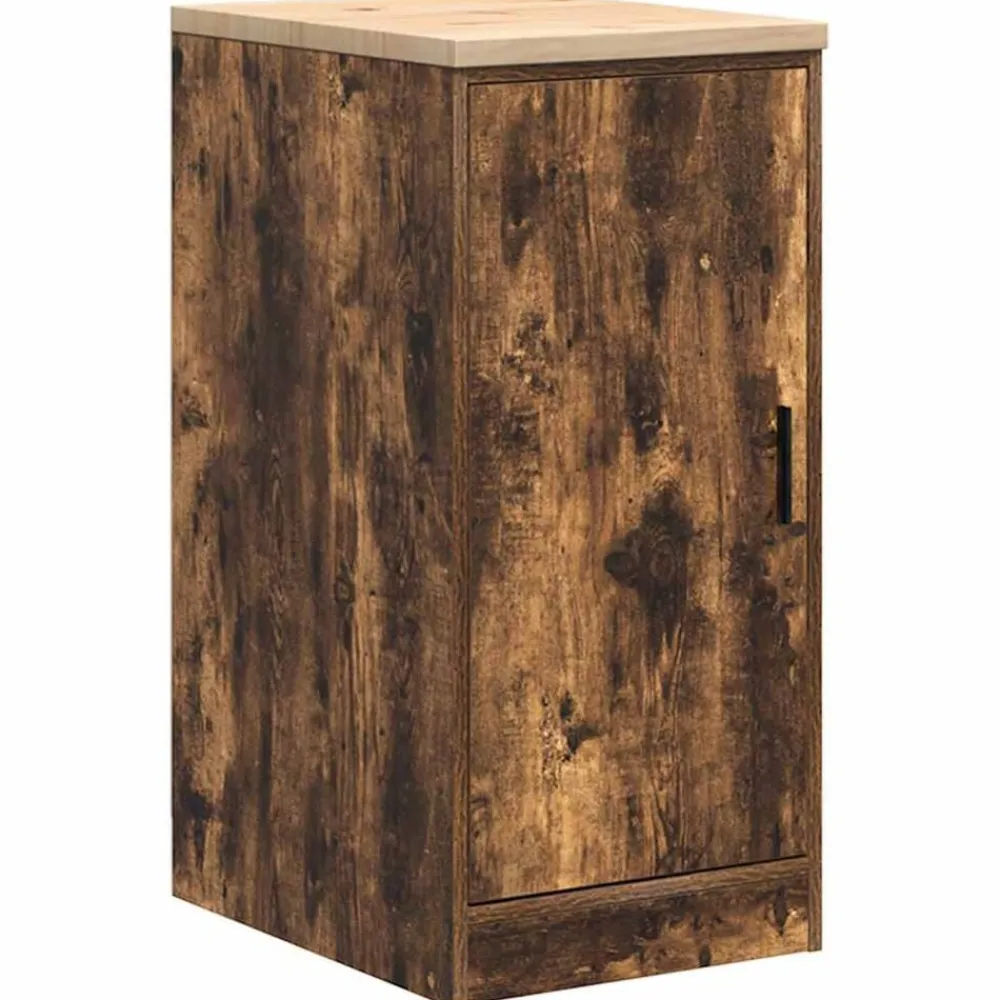 vidaXL Armarios 2 uds para garaje madera ingeniería Roble ahumado Clearance