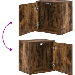 vidaXL Almacenamiento Industrial-Armarios 2 uds para garaje madera ingeniería