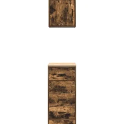 vidaXL Almacenamiento Industrial-Armarios 2 uds para garaje madera ingeniería