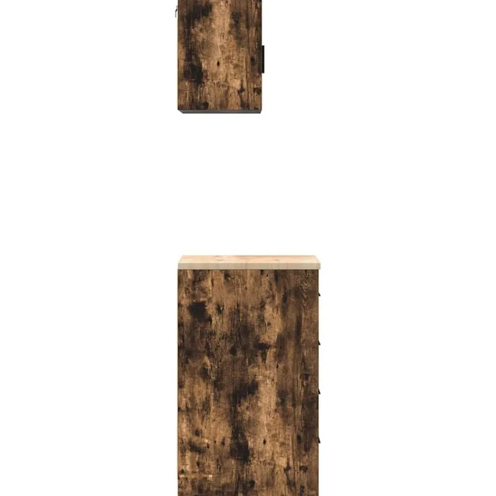 vidaXL Almacenamiento Industrial-Armarios 2 uds para garaje madera ingeniería