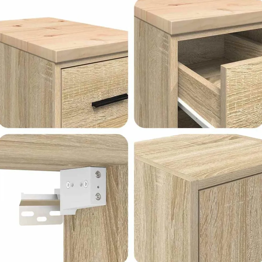 vidaXL Almacenamiento Industrial-Armarios 2 uds para garaje madera de ingeniería