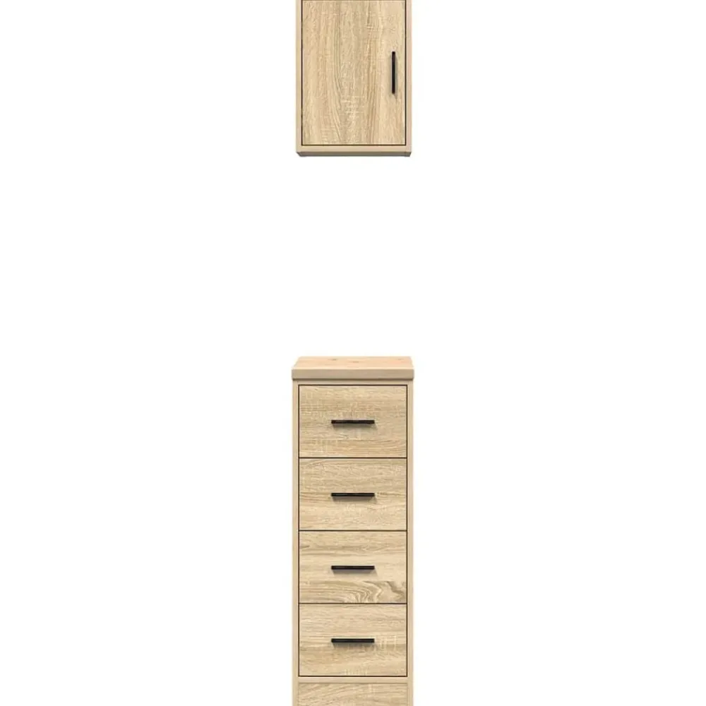vidaXL Almacenamiento Industrial-Armarios 2 uds para garaje madera de ingeniería