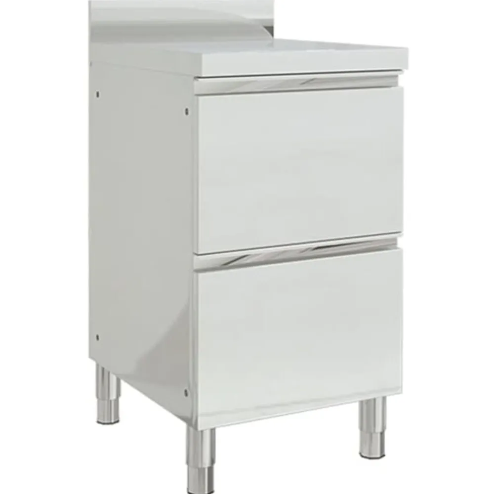 vidaXL Armarios de cocina comerciales 2 unidades 50x60x96 cm acero inoxidable Hot