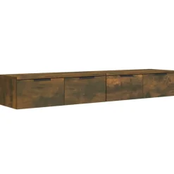 vidaXL Estanterías-Armarios de pared 2 uds contrachapada 68x30x20 cm
