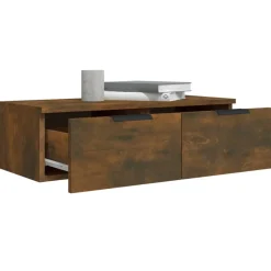 vidaXL Estanterías-Armarios de pared 2 uds contrachapada 68x30x20 cm