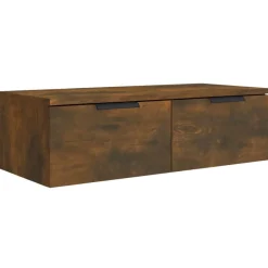 vidaXL Estanterías-Armarios de pared 2 uds contrachapada 68x30x20 cm